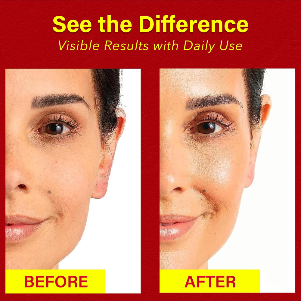 PRANA Saffron Brightening Serum bottle on skin shows glow and even tone potential.