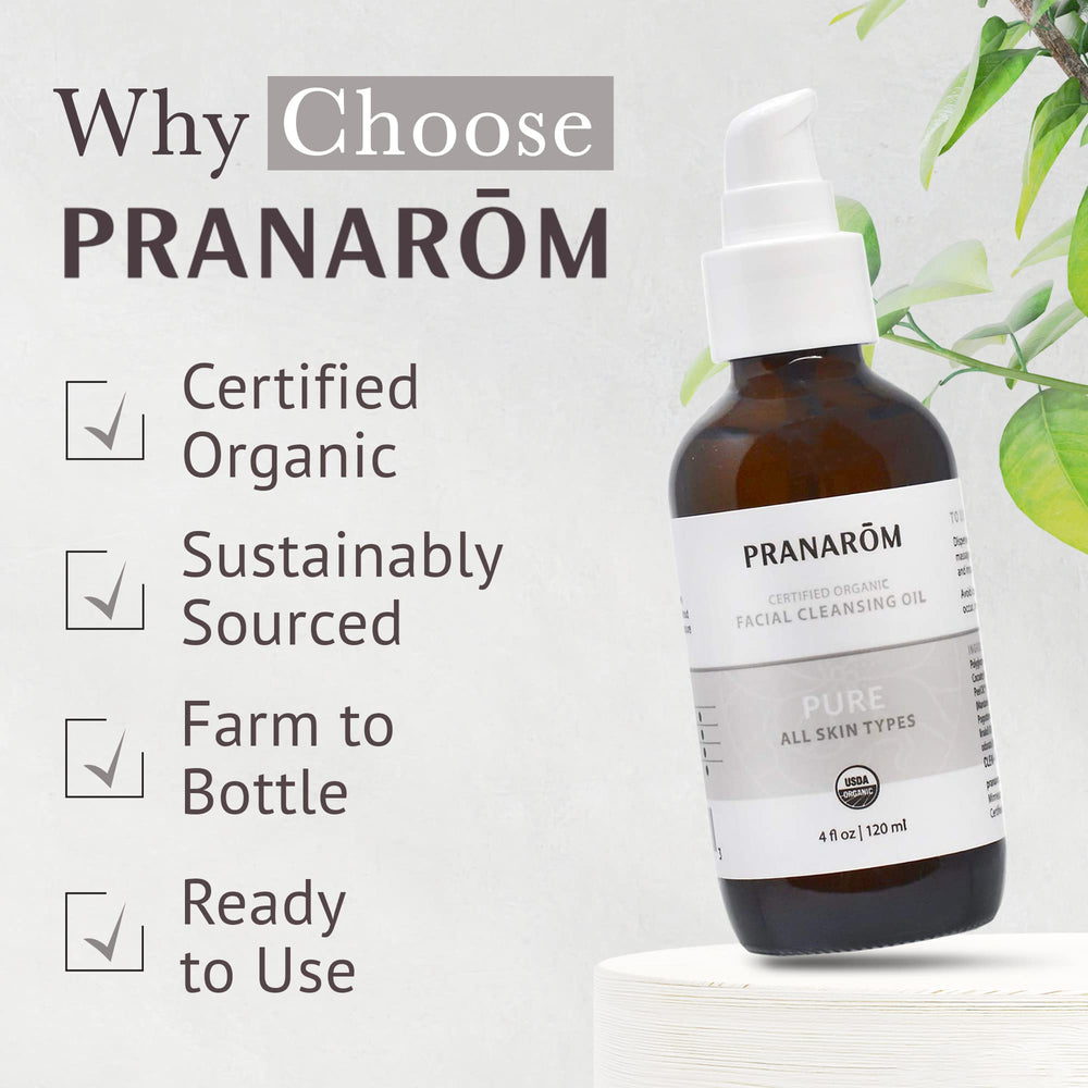 Pranarom Pure Facial Cleansing Oil apricot kernel extract—soft, nourishing cleanse.