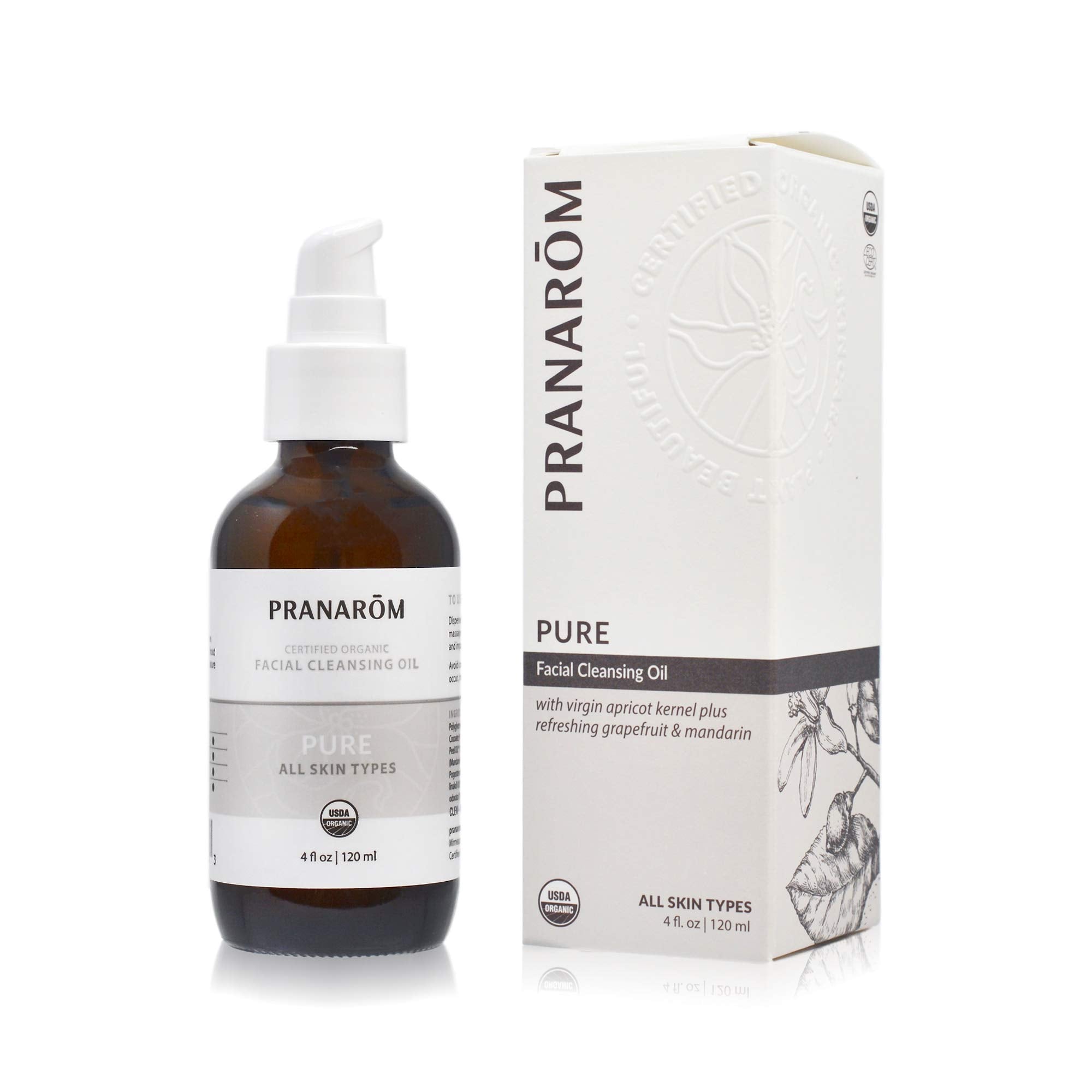 Pranarom Pure Facial Cleansing Oil bottle—gentle makeup removal for all skin types.