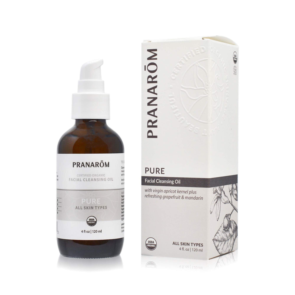 Pranarom Pure Facial Cleansing Oil bottle—gentle makeup removal for all skin types.