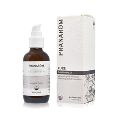 Pranarom Pure Facial Cleansing Oil bottle—gentle makeup removal for all skin types.