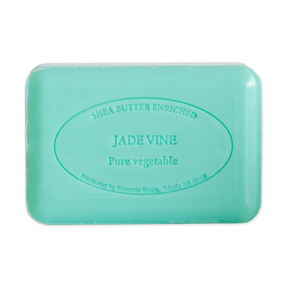 Pre de Provence Jade Vine soap with organic shea butter glow closeup