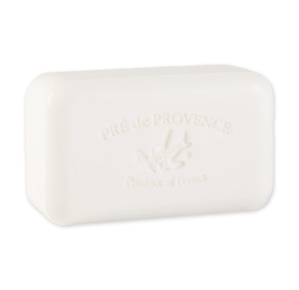 Pre de Provence artisanal soap bar quad milled close-up showing smooth texture and craftsmanship
