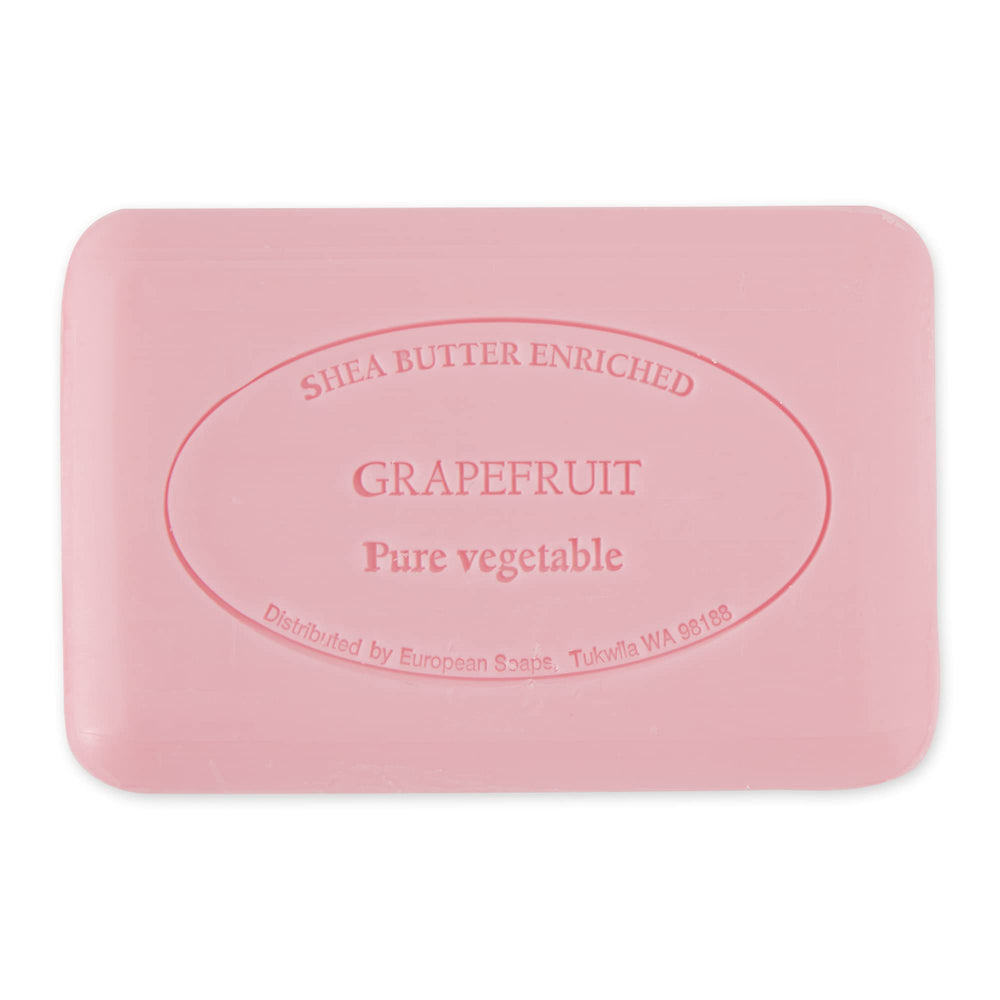 Pre de Provence quad-milled artisanal soap close-up showing smooth texture.