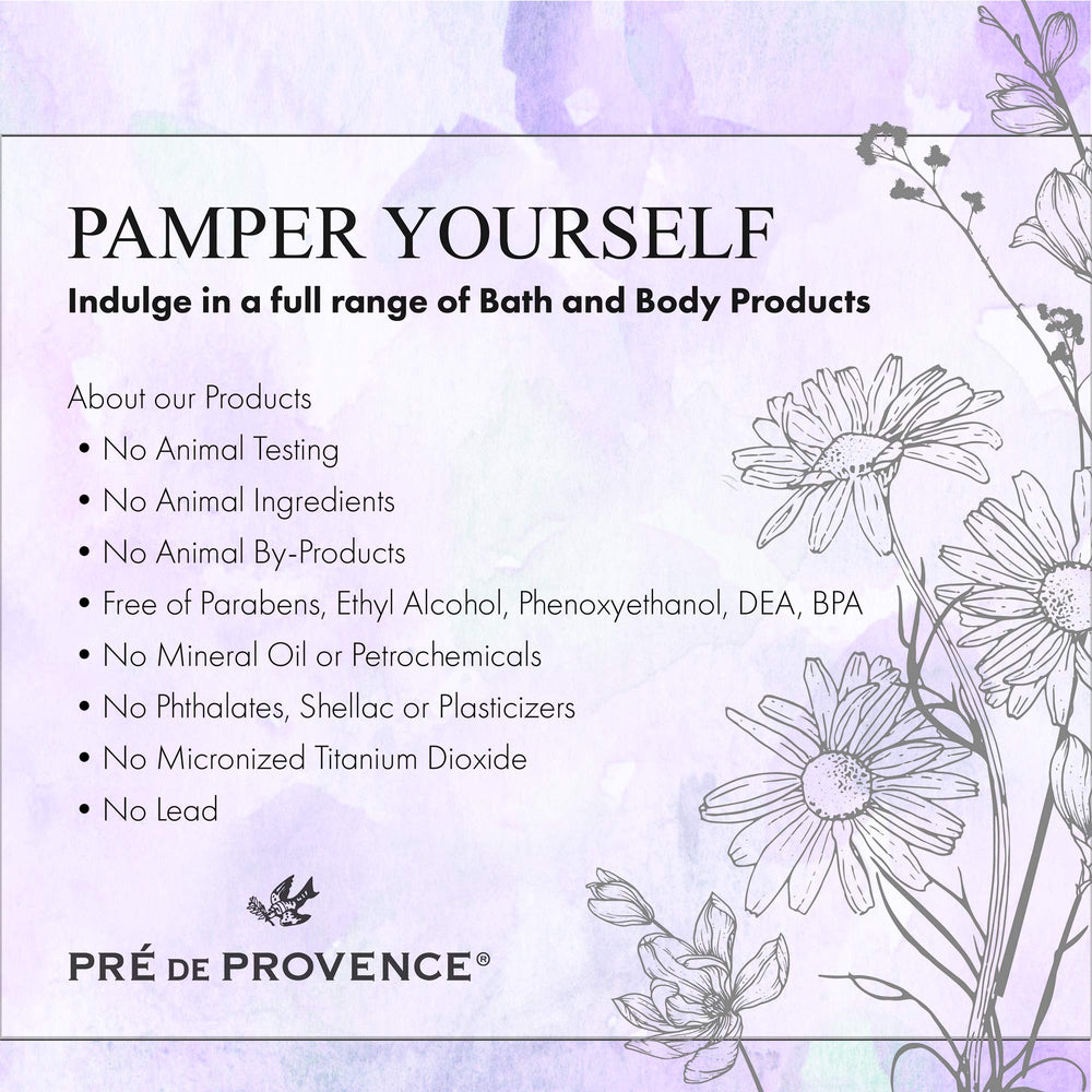 Creamy lather from Pre de Provence soap enhances cleansing