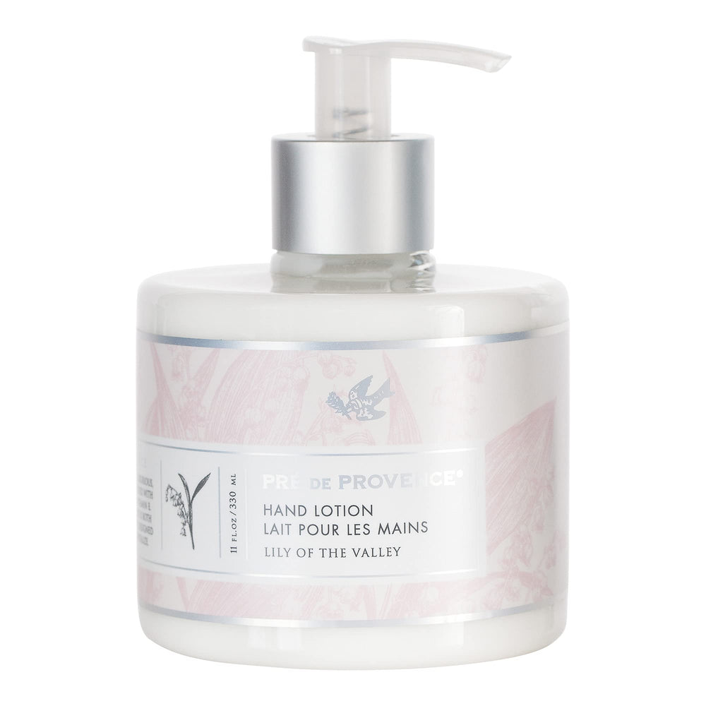 Pre de Provence hand lotion with Lily of the Valley for daily moisture and soft skin.