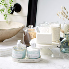Vitamin E and glycerin in Pre de Provence soap support gentle skin care