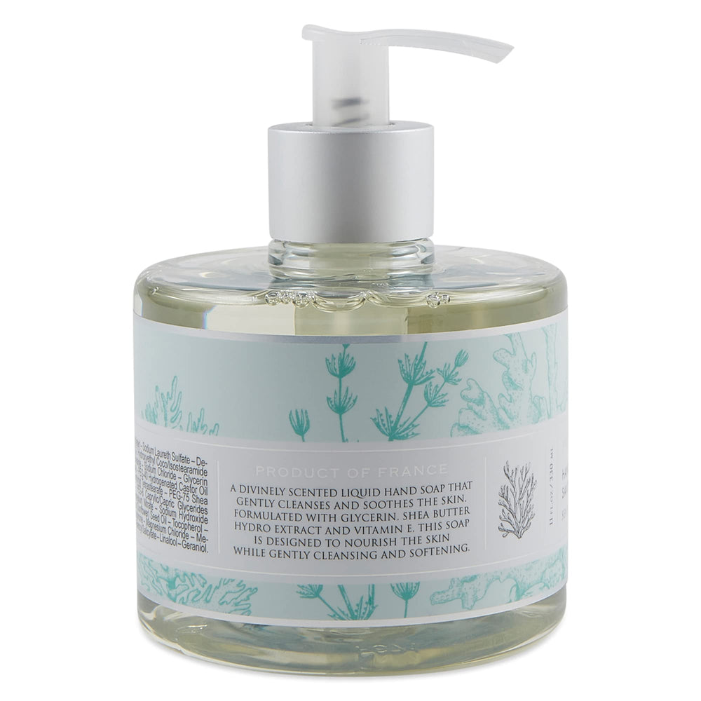 Pre de Provence sea salt soap lather shows foamy texture while nourishing hands