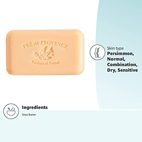 Persimmon quad-milled soap bar by Pre de Provence, 5.3 oz