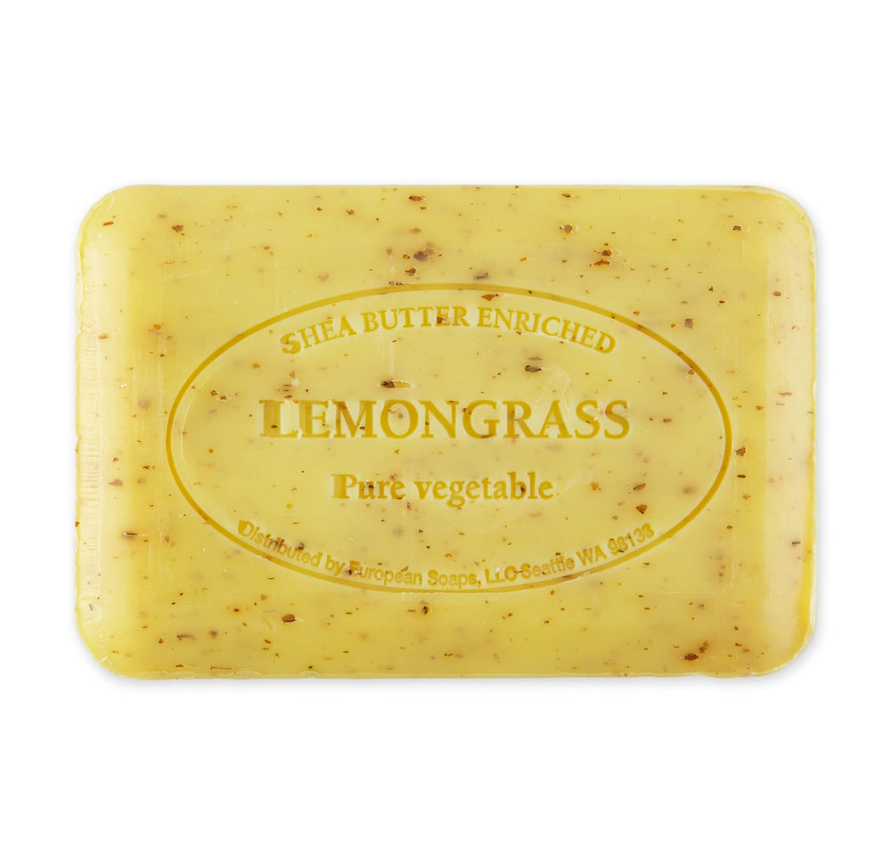 Pre de Provence quad-milled soap showing ultra-smooth surface and lasting bar