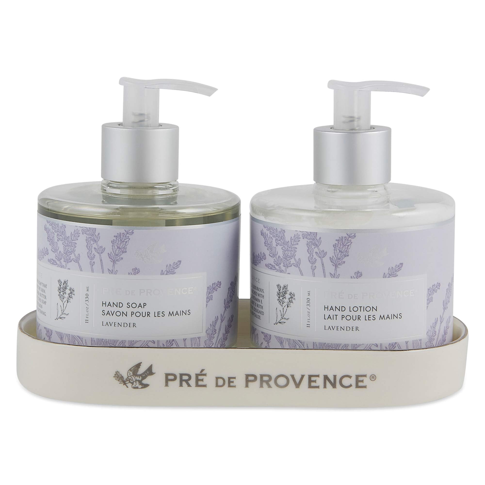 User applying Pre de Provence Shea Butter Hand Lotion for daily nourishment.