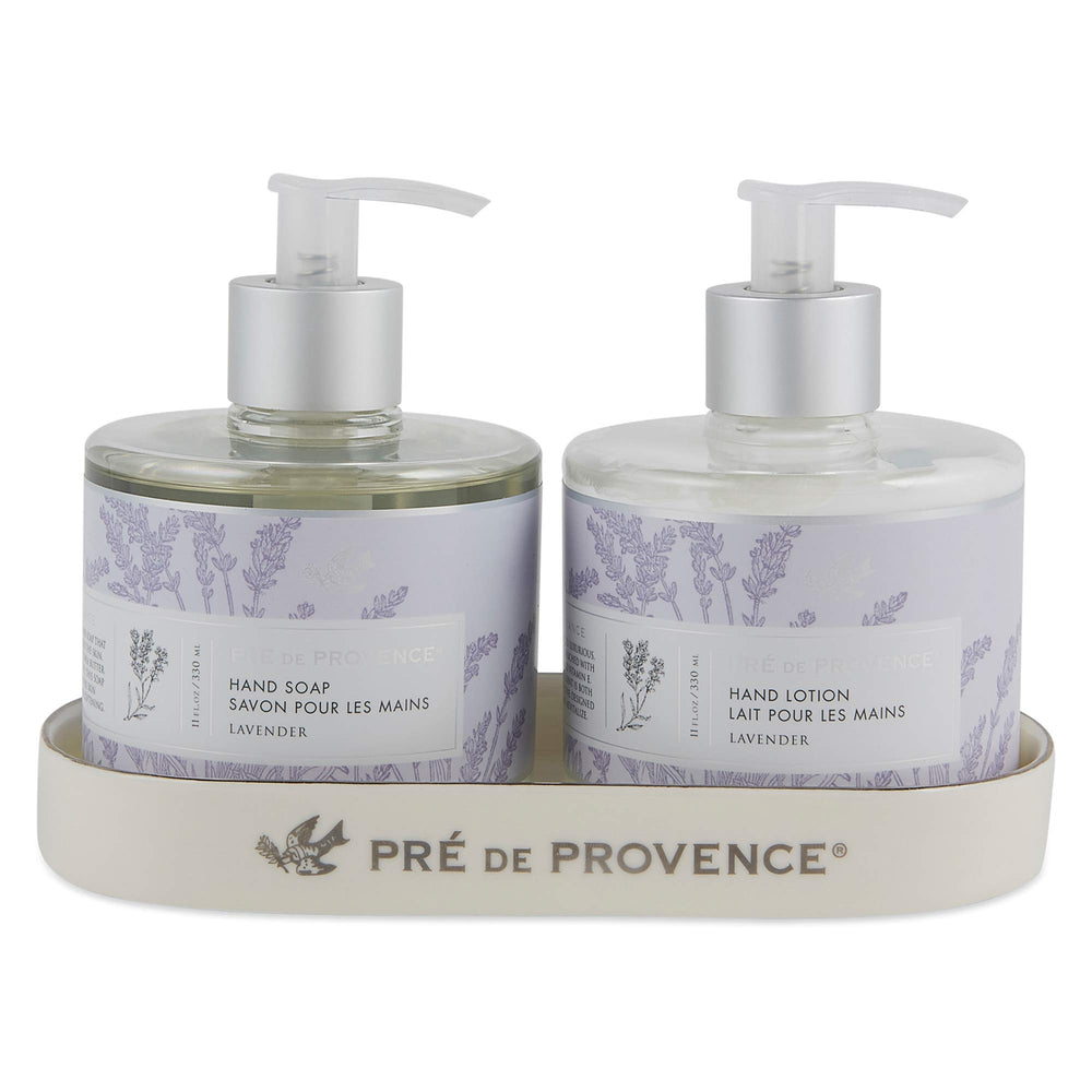 User applying Pre de Provence Shea Butter Hand Lotion for daily nourishment.