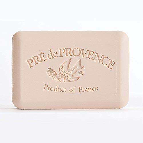 Elegant Pre de Provence soap resting on a bathroom vanity
