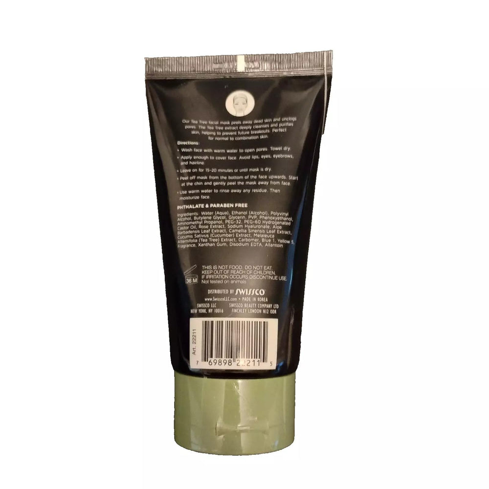 Precision Beauty Tea Tree Peel-Off Mask during application with cooling sensation.