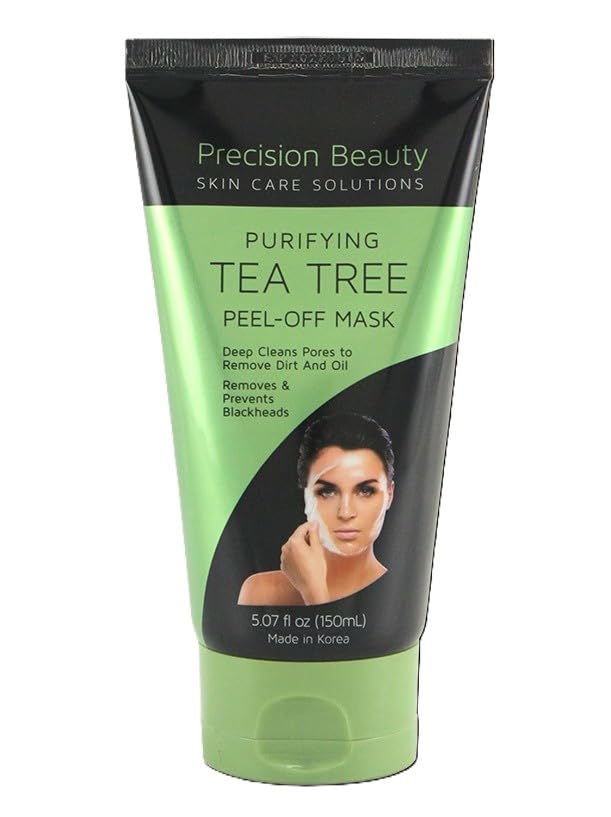 Precision Beauty Tea Tree Peel-Off Mask close-up showing purifying gel texture.