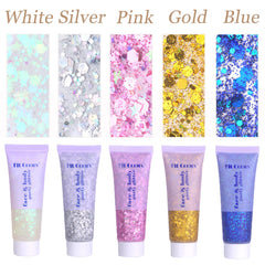 Prehot hair glitter sparkles creates dazzling strands for concerts and photos.