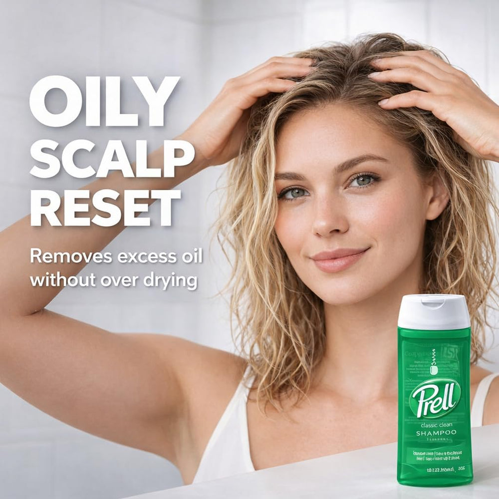 Prell Original Green Shampoo foam lather captures thorough cleansing experience