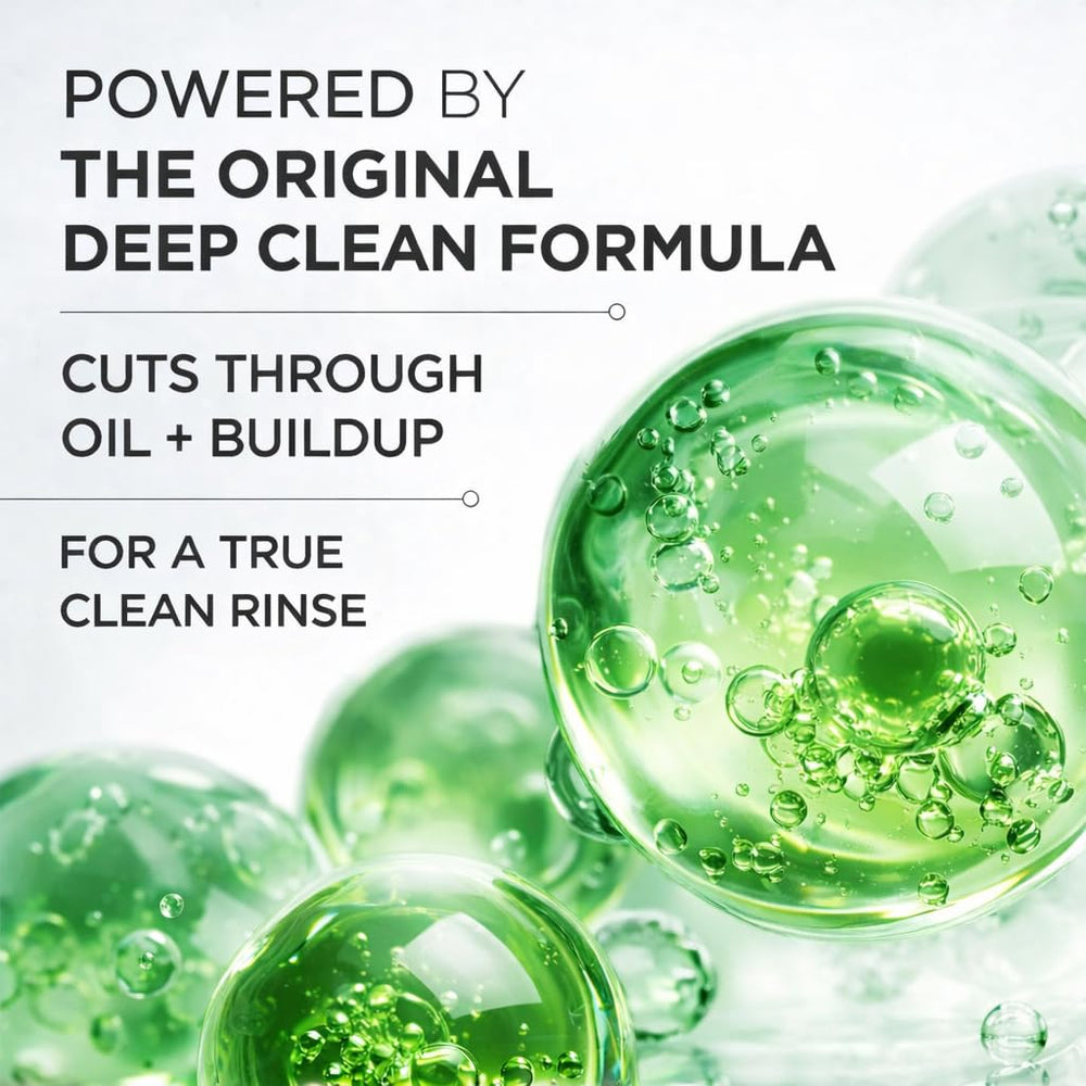 Prell Original Green Shampoo family-pack on display for household use