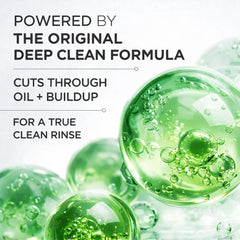 Prell shampoo foam demonstrates rich lather for effective cleansing.