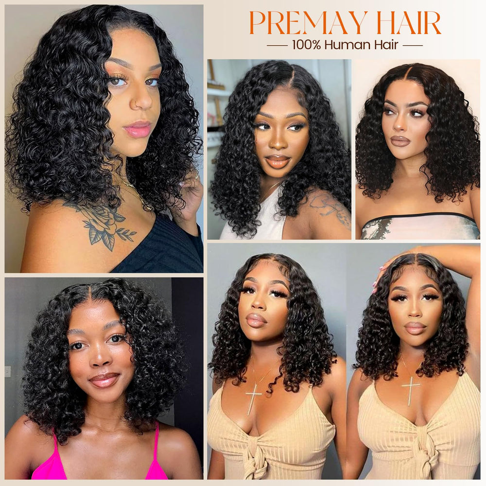 PREMAY wet-look wavy style image suggests fast styling for on-the-go days.