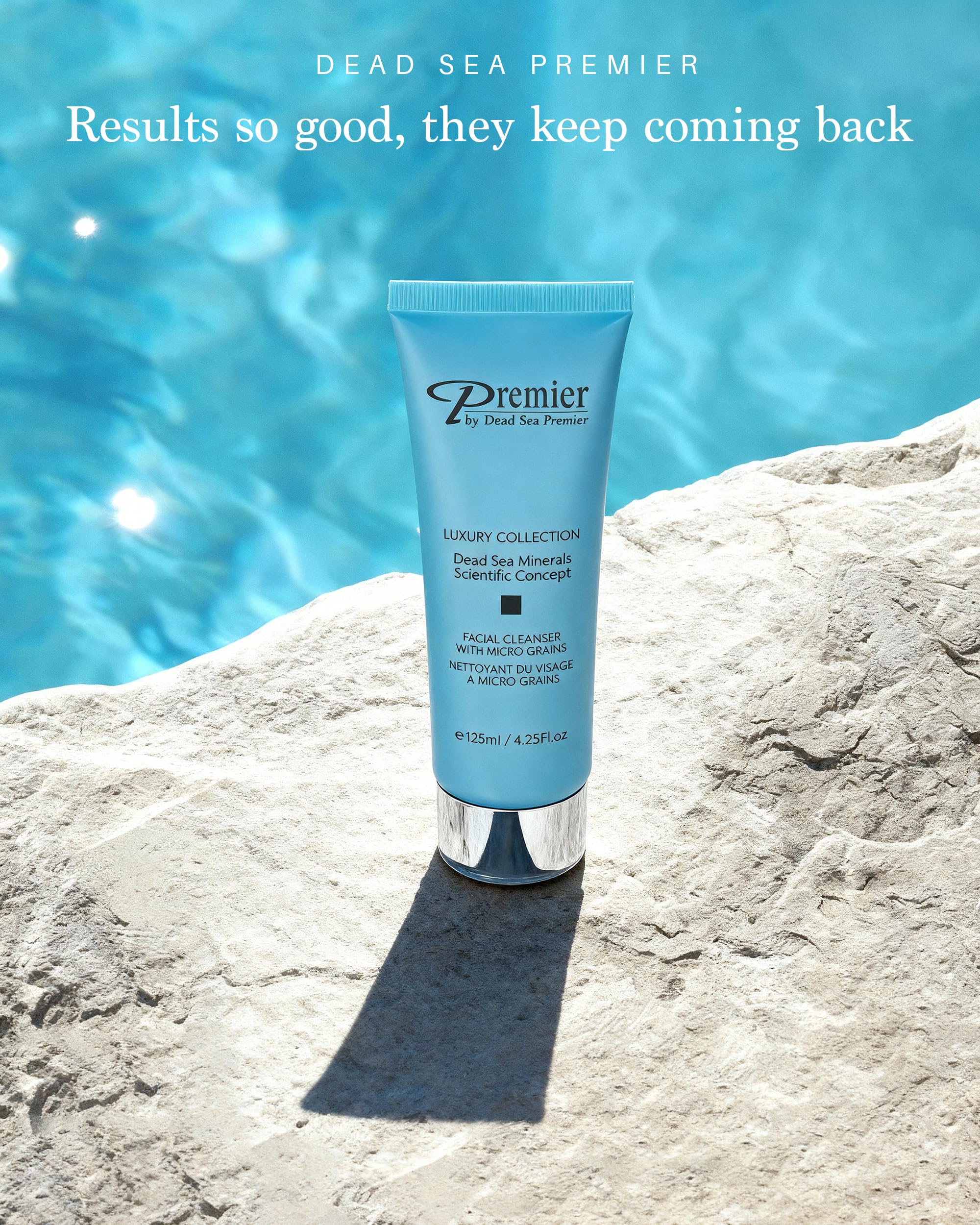 Premier Dead Sea Cleanser applied on skin as part of a daily routine.
