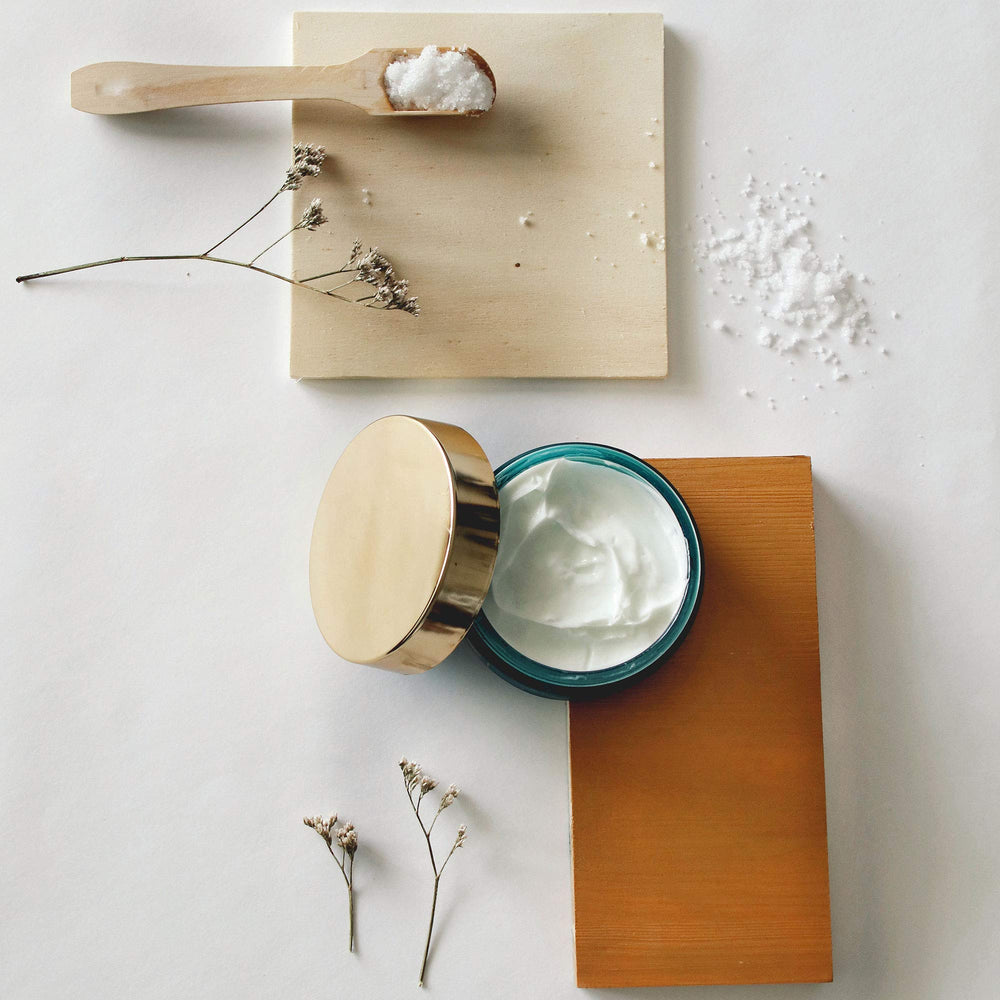 Premier Dead Sea body butter targets dry areas like elbows and knees for renewal.