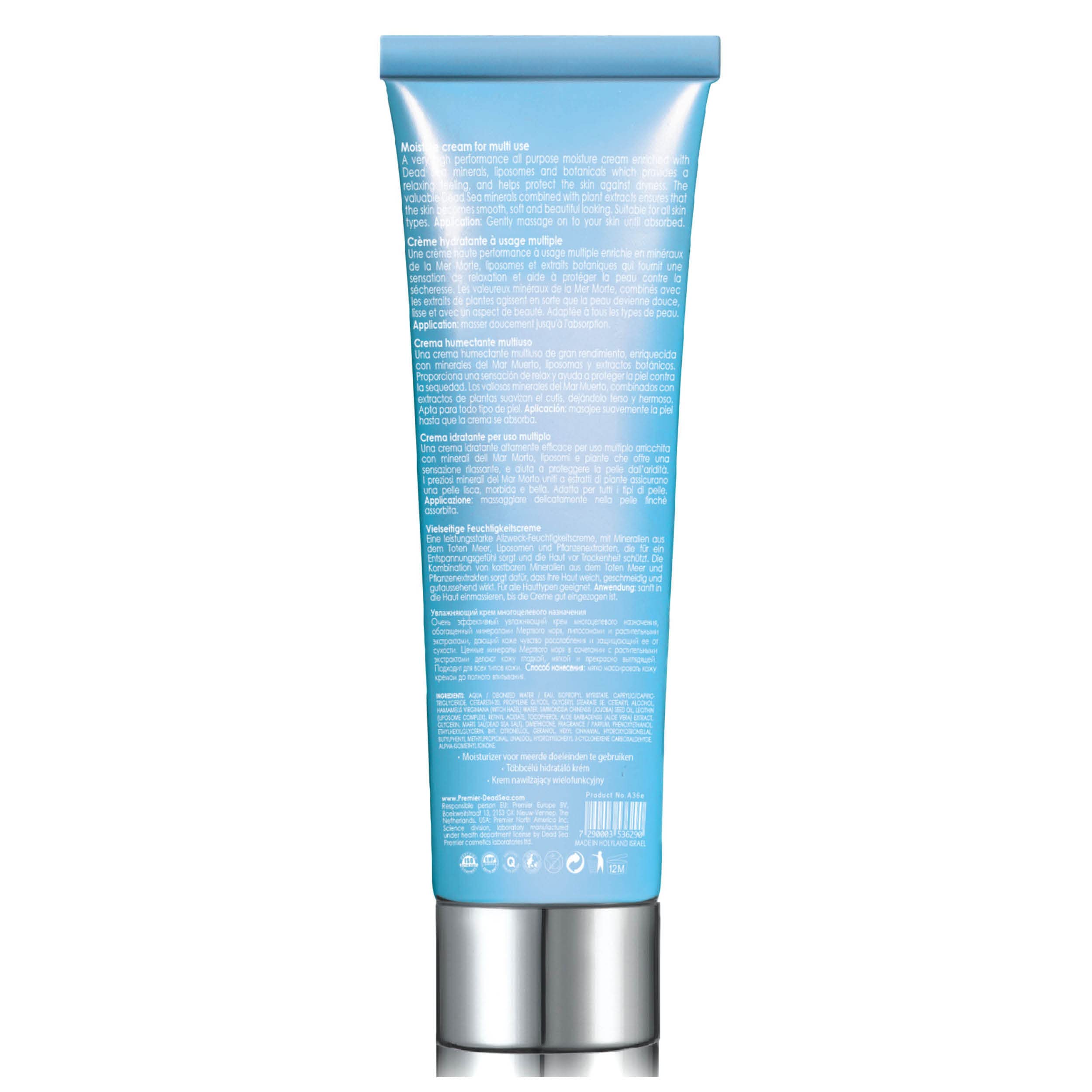 Mineral-rich Dead Sea formula supports soft, hydrated skin.