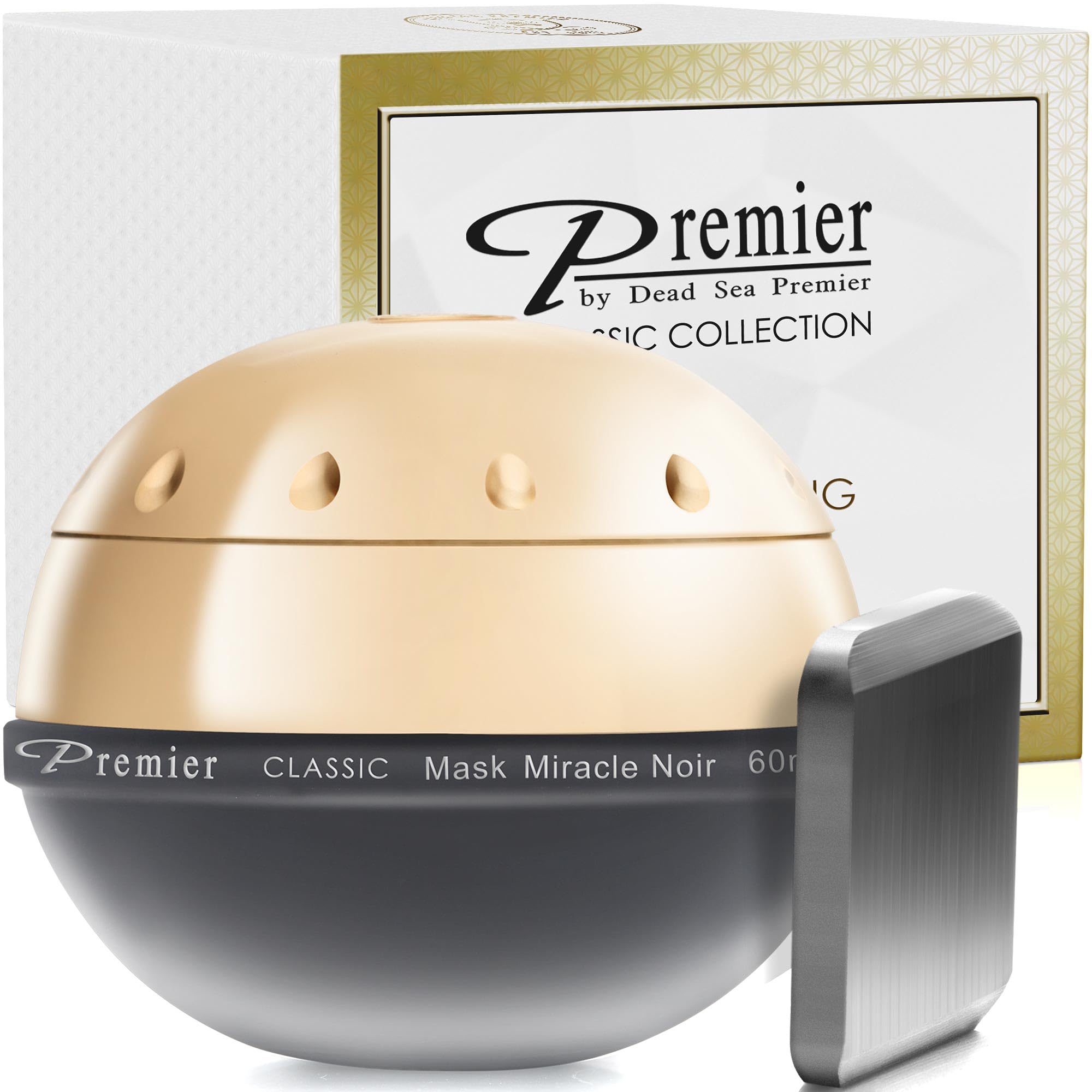 Premier Dead Sea Miracle Noir Mask cream texture close-up for smooth application