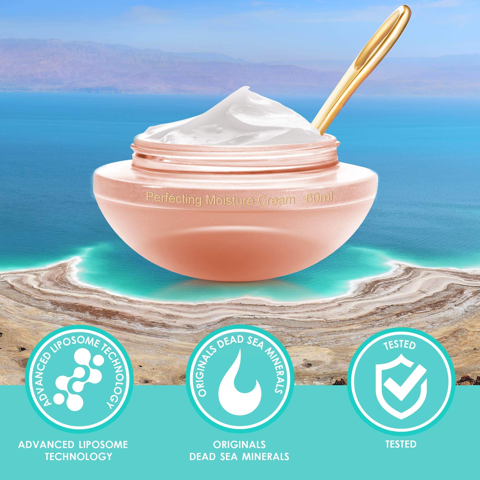 Premier Dead Sea Supreme cream application on skin for moisture and glow.