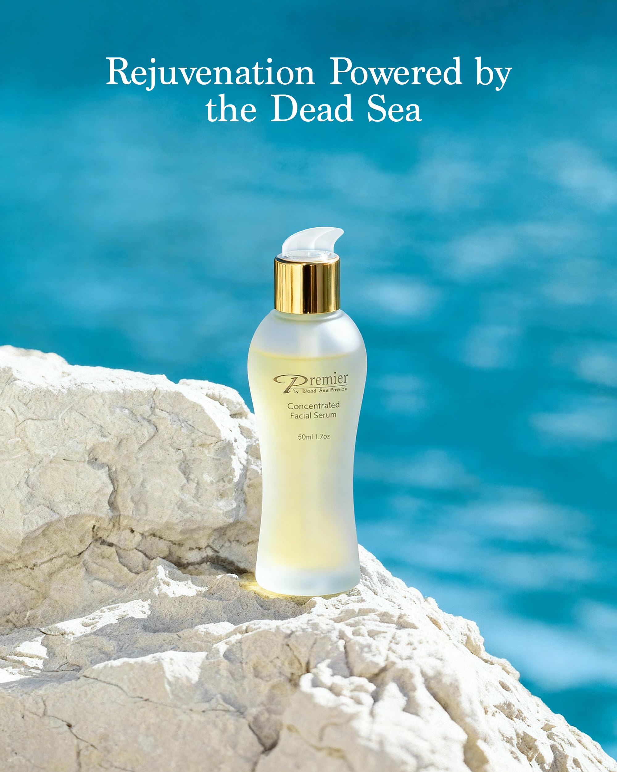 Premier Dead Sea Vitamin C Serum packaging showing mineral-rich formula.