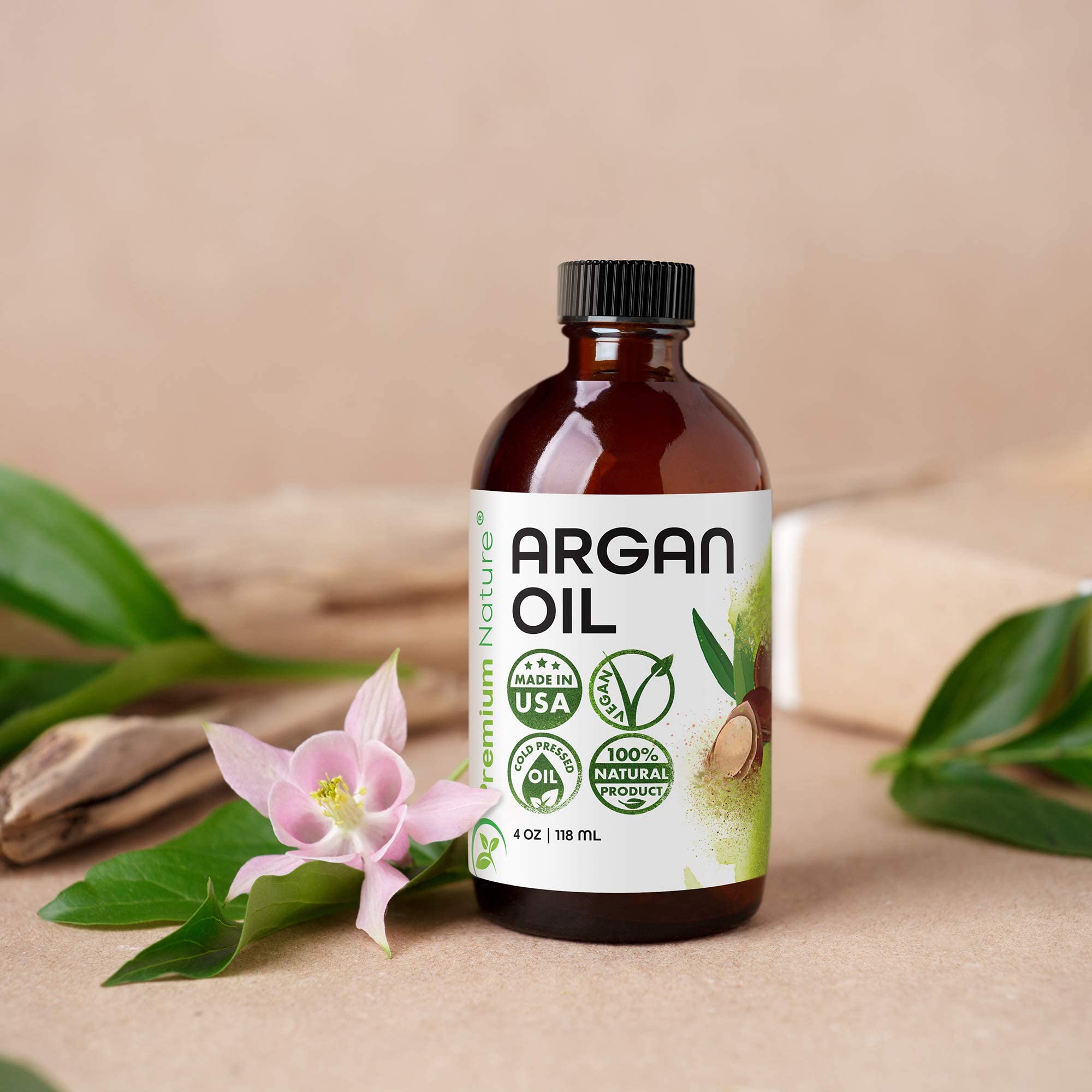 Face skin glows with Premium Nature Argan Oil as light moisturizer