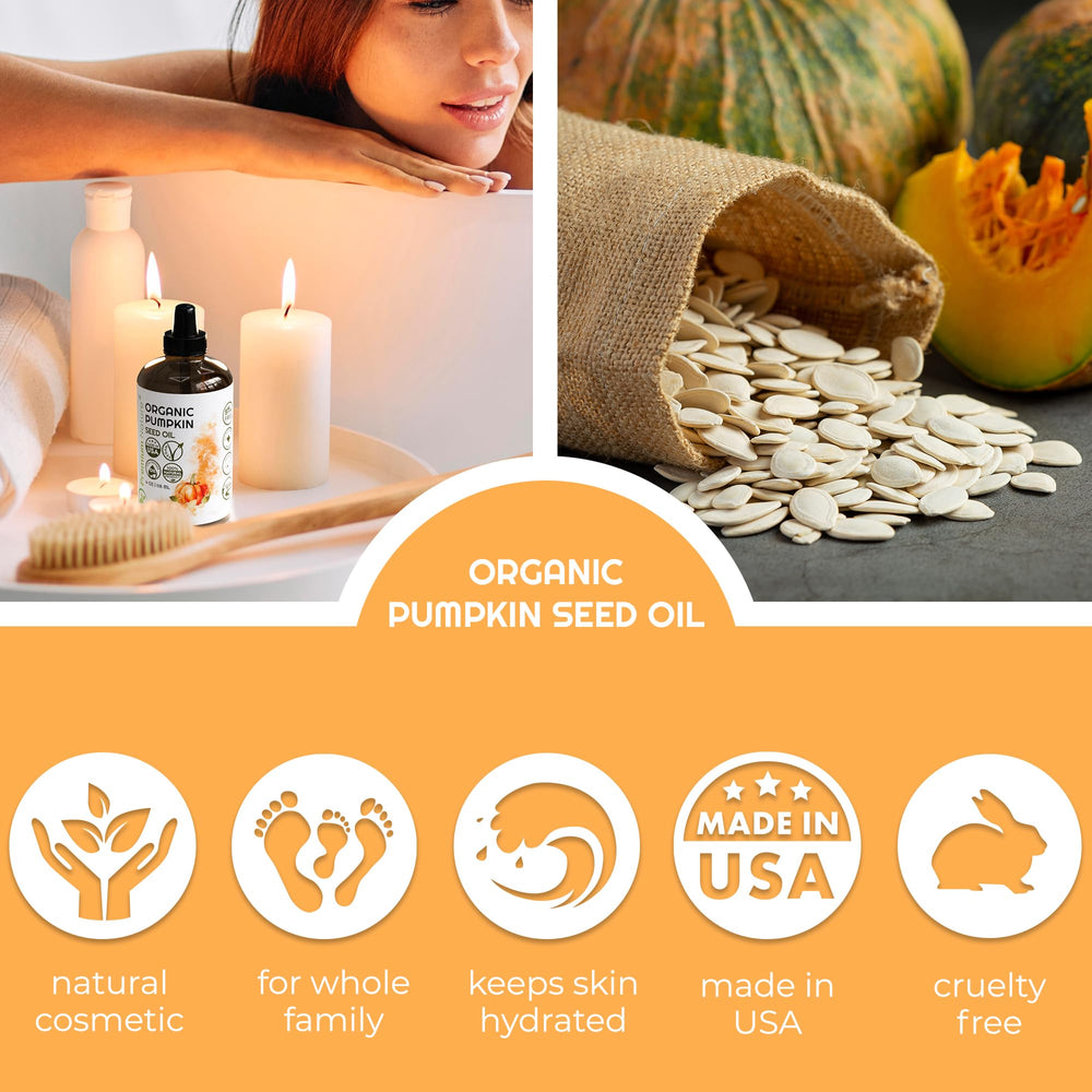 Applying Premium Nature Pumpkin Seed Oil on the face for hydration.