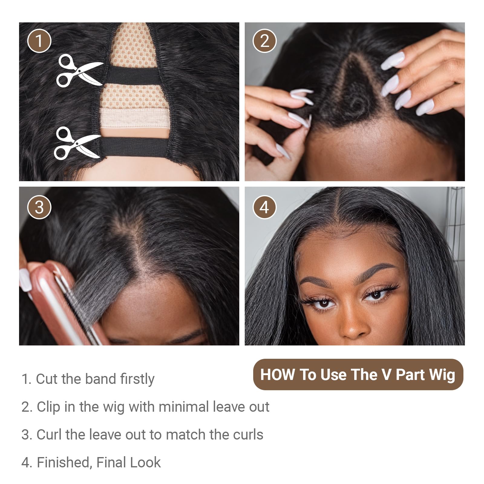 PREMPO Afro V Part Wig no shedding, tangle-free daily use.