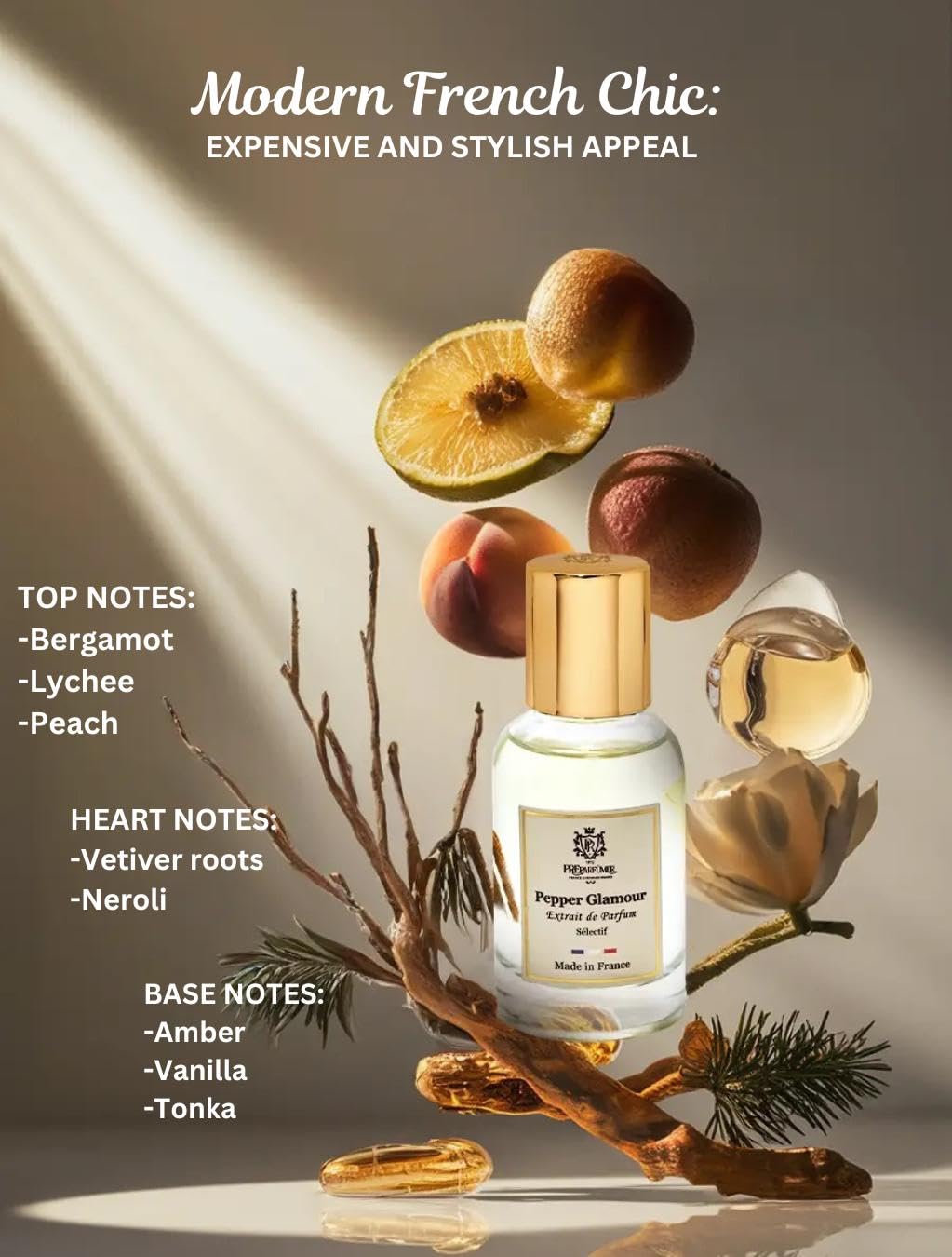 PREparfumer Pepper Glamour atomizer spray in action for quick refreshment.