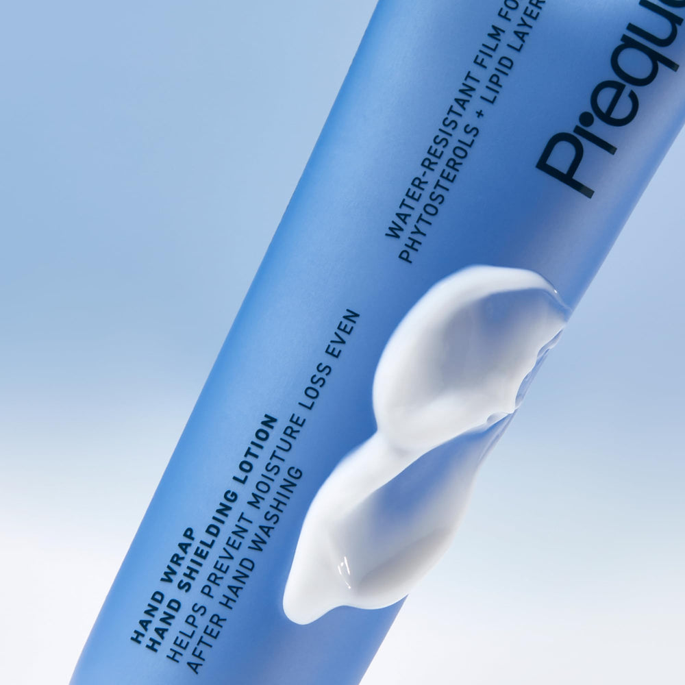 Prequel Skin Hand Wrap being applied for easy, precise hand care