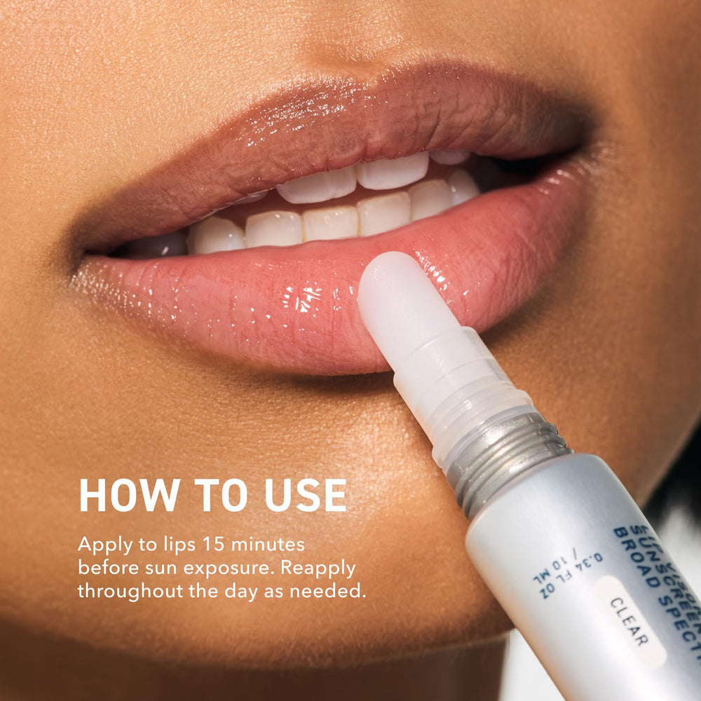 Prequel Skin Lip Visor mint-scented balm with SPF 30 guards outdoors.