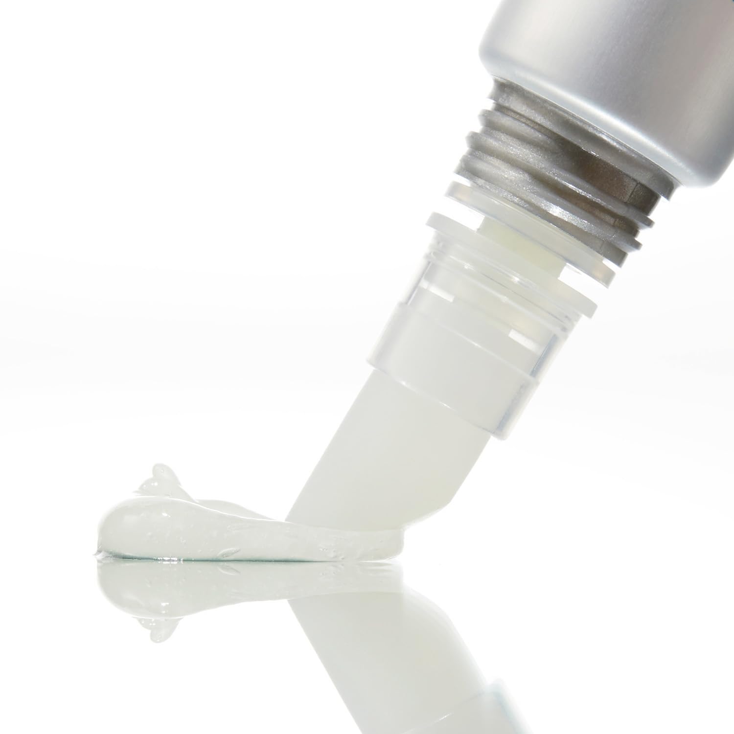 Prequel Skin Lip Visor on lips provides subtle shine and protection.