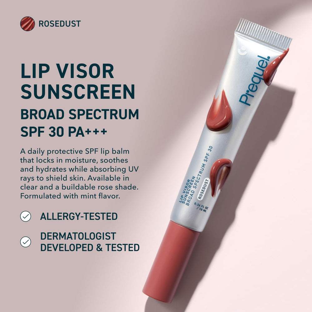 Prequel Skin Lip Visor Mint Flavor provides SPF protection and refreshing taste.