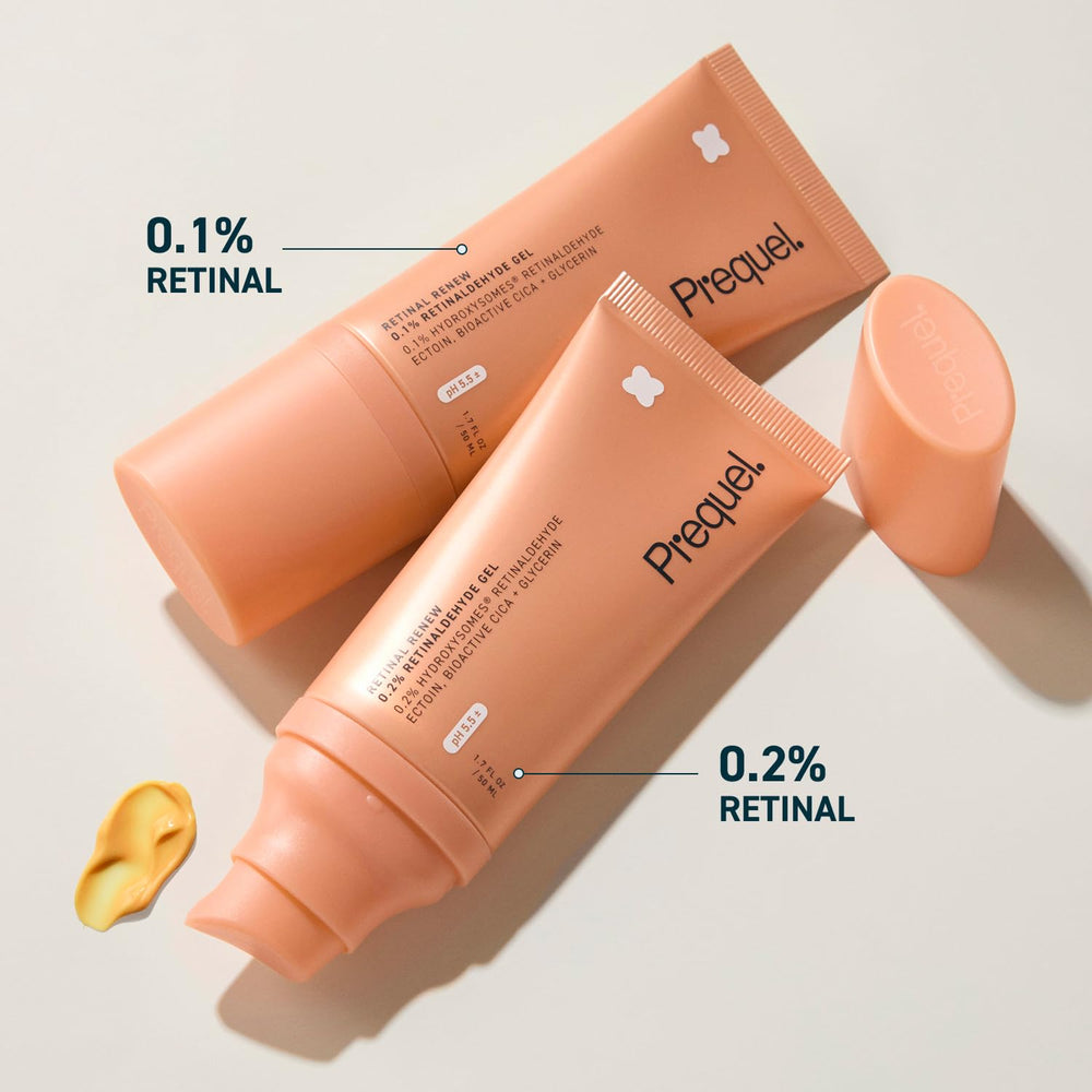 Prequel Skin Retinal Renew clinical-tested box, dermatologist-developed skincare reassurance.
