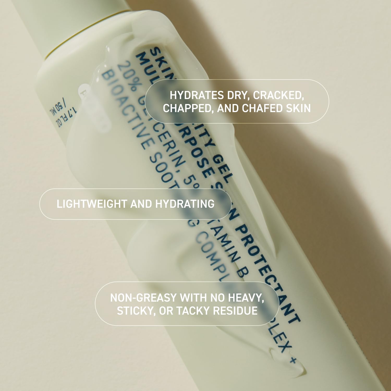 Prequel Skin Utility Gel for dry areas like elbows and knees.