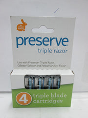 Preserve triple blade featuring titanium coating for long-lasting sharpness