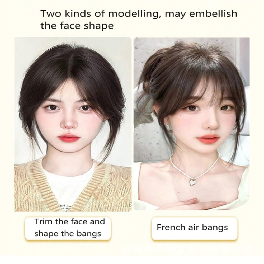 Pretelytiti Bangs Hair Clip soft, natural human-hair blend for subtle integration.
