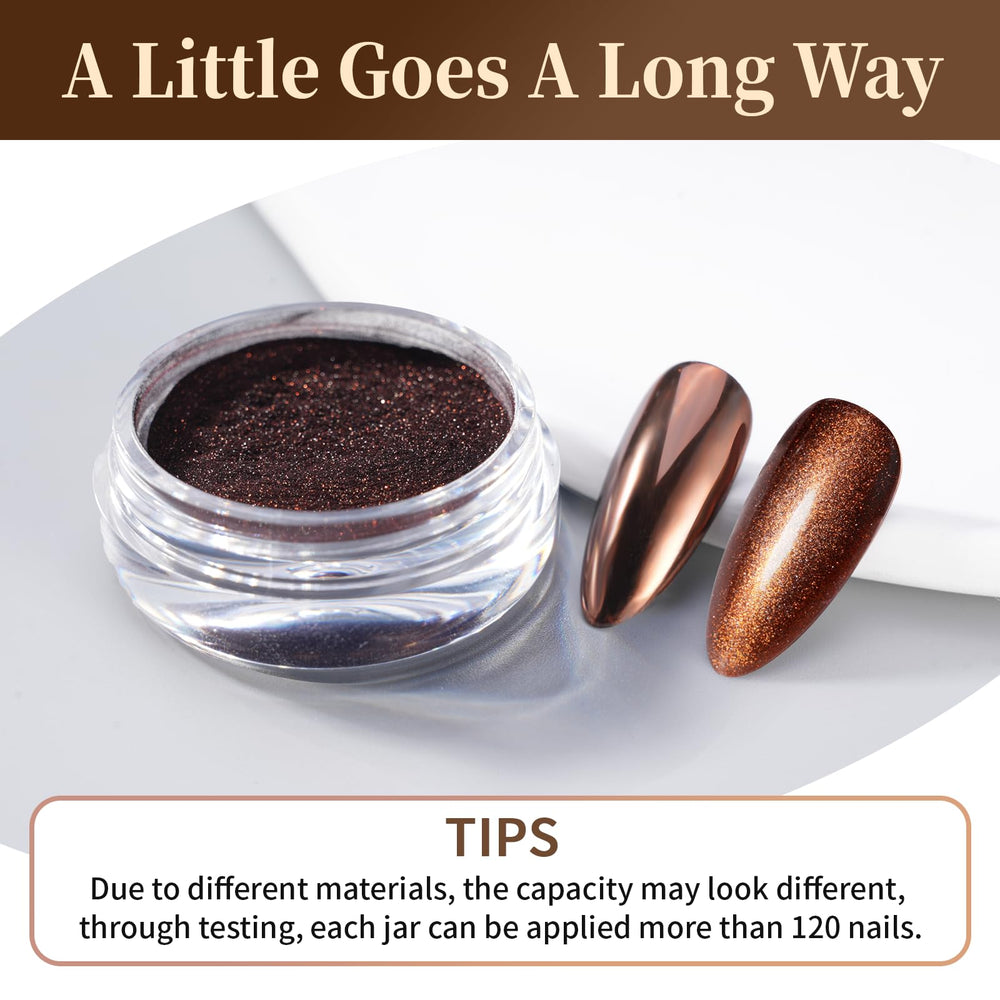 Pretty Diva brown metallic closeup showing rich coppery chocolate tint