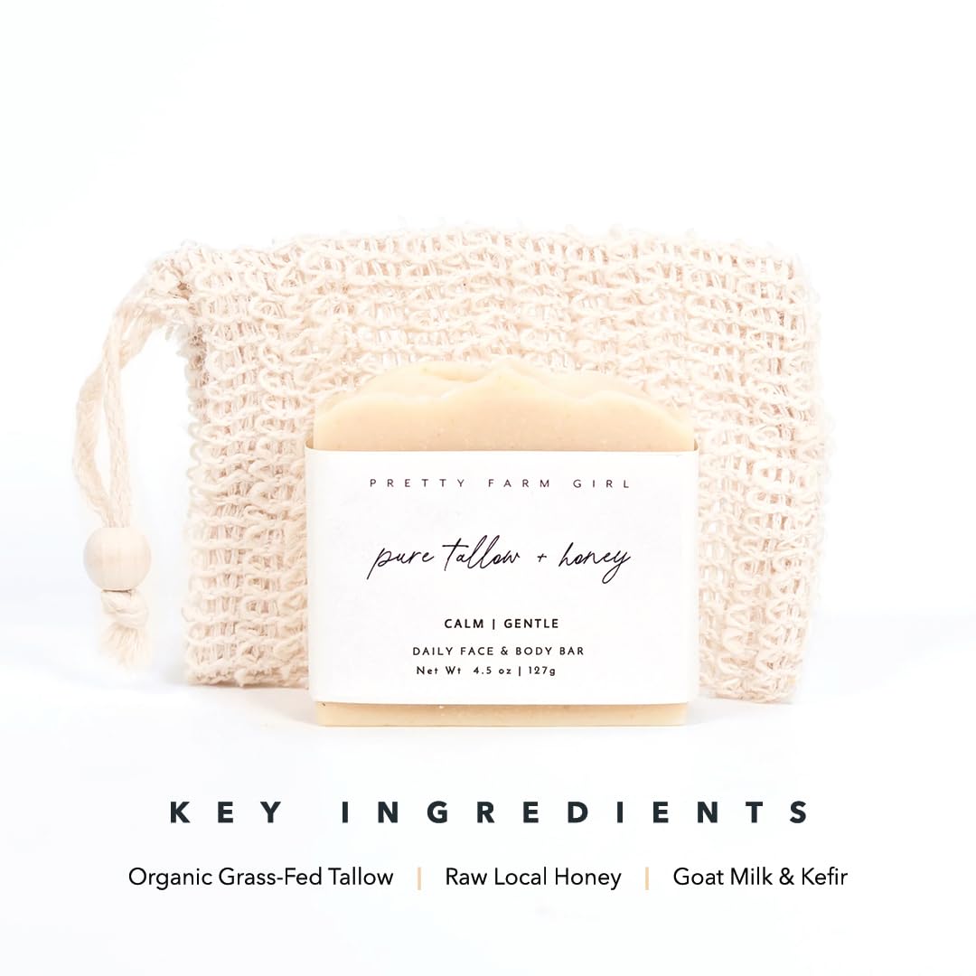 Pretty Farm Girl Vitamin Rich Tallow Goat Milk formula for nourished skin.
