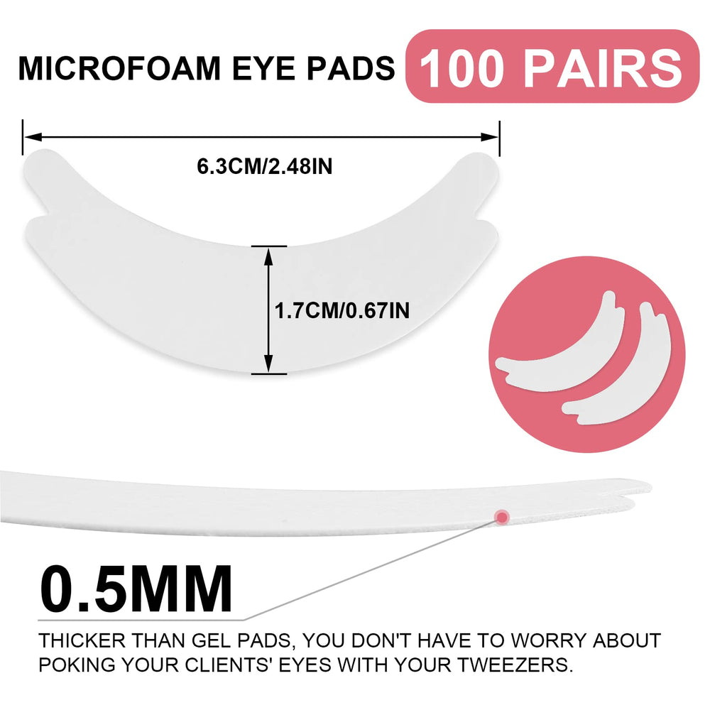 Pretty Memory foam eye pad closeup shows thick, sticky pads that grip without slipping.