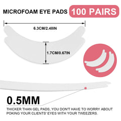 Pretty Memory foam eye pad closeup shows thick, sticky pads that grip without slipping.