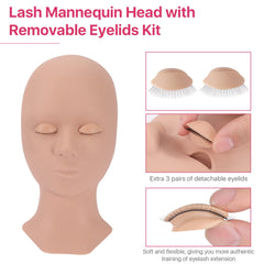 Pretty memory lash fan used for precise, safe lash isolation practice.