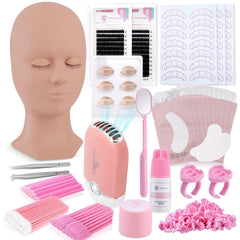 Pretty memory practice-face with silicone skin for realistic lash training.
