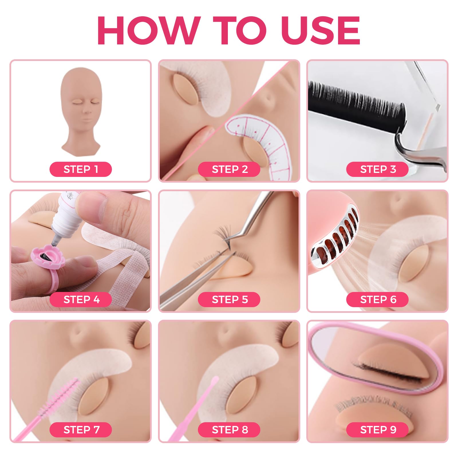 Pretty memory lash tweezers for precise technique practice.