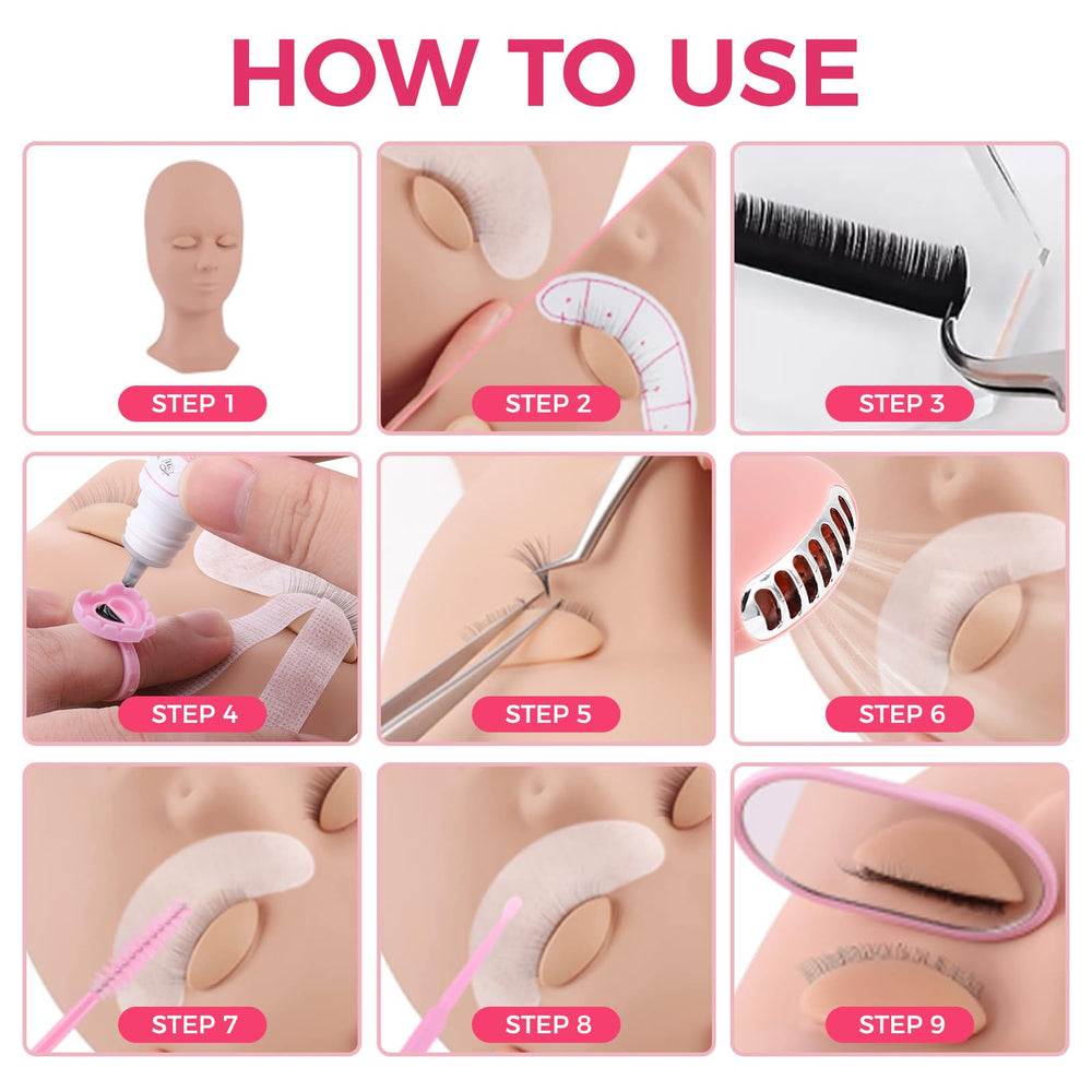 Pretty memory lash tweezers for precise technique practice.